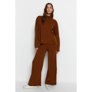 Trendyol Brown Regular Knitwear Two Piece Set