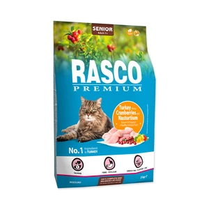 Rasco Premium Cat Senior, Turkey, Cranberries, Nasturtium 2kg