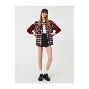 Koton Lumberjack Shirt Jacket Sleeve Detailed