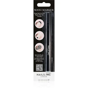 Nails Inc. Mani Marker zdobicí lak na nehty v aplikačním peru Black 3 ml