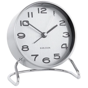 KARLSSON Budík Clock Classical – stříbrná