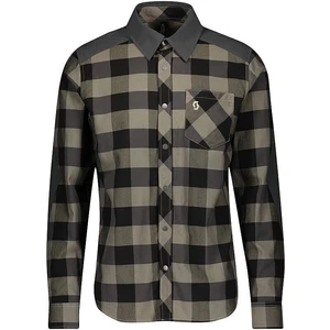 Scott Men's Trail Flow Check L/SL Dust Beige/Dark Grey XL
