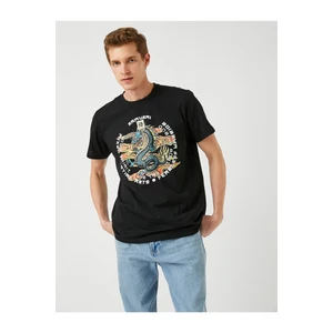 Koton Comfortable Fit Dragon Print T-Shirt