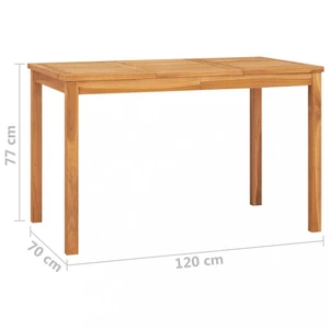 Zahradní jídelní stůl teak Dekorhome 120x70x77 cm,Zahradní jídelní stůl teak Dekorhome 120x70x77 cm