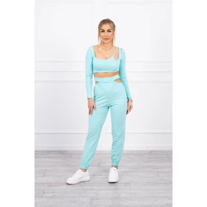 Set with a top blouse mint