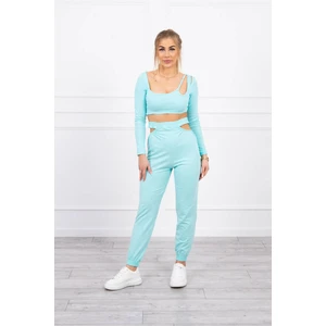 Set with a top blouse mint