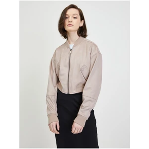 Light Brown Women's Bomber in Guess Suede - Women