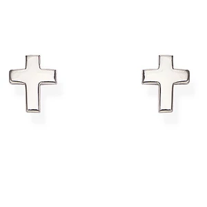Amen Elegantní stříbrné náušnice ve tvaru křížků Cross ORCROB