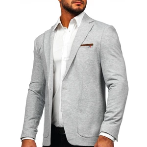 Šedé pánské elegantní ležírní sako Bolf 1652