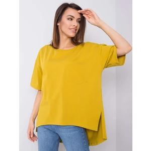 Olive green cotton t-shirt Noor RUE PARIS