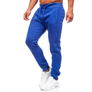 Pantaloni de trening bărbați albastru-cobalt Bolf XW01-A