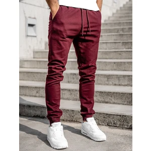 Vínové pánské jogger kalhoty Bolf 707