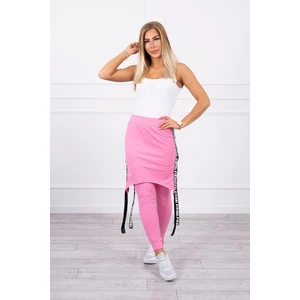 Pants/Suit with selfie lettering light pink