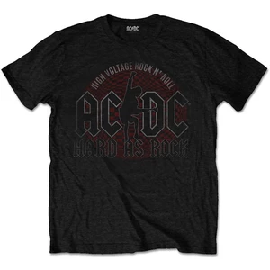AC/DC Koszulka Unisex Hard As Rock Czarny 2XL