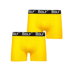 Žlté neónové pánske boxerky Bolf 0953-2P 2 PACK