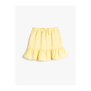 Koton Modal Fabric Mini Skirt With Frill Elastic Waist