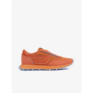 Orange men's sneakers with leather details Diesel Racer