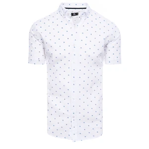 Dstreet Men's White Short Sleeve Shirt