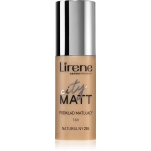 Lirene City Matt zmatňujúci fluidný make-up s vyhladzujúcim efektom odtieň 204 Natural 30 ml