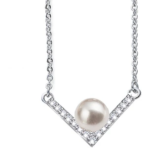 Oliver Weber Elegantní náhrdelník s perlou a krystaly Swarovski Point Pearl 12160