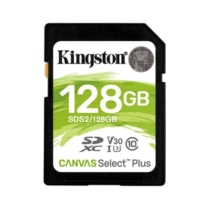 Kingston Canvas SeIect Plus Secure Digital SDXC UHS-I 128GB | Class 10, rýchlosť 100/85 MB/s (SDS2/128GB)