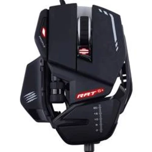 Optická herná myš MadCatz R.A.T. 6+ MR04DCINBL000-0, podsvietenie, ergonomická, úprava hmotnosti, gélová opierka pod zápästie, integrovaná profilová p