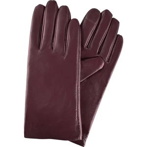 Semiline Woman's Women Leather Antibacterial Gloves P8212 Crimson
