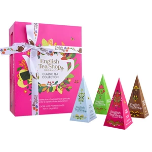 English Tea Shop Dárková kolekce CLASSIC PINK, 12 pyramidek sypaných čajů