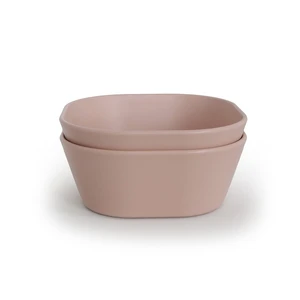 MUSHIE Hranatá miska 2-balení Blush