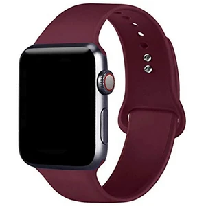 4wrist Silikonový řemínek pro Apple Watch - Vínová 42/44 mm - S/M