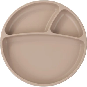 Minikoioi Suction Plate dělený talíř s přísavkou Bubble Beige 1 ks