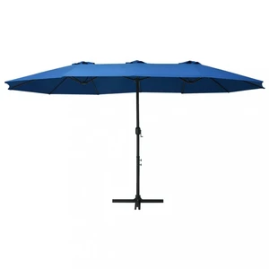 Zahradní slunečník s hliníkovou tyčí 460 x 270 cm Modrá,Zahradní slunečník s hliníkovou tyčí 460 x 270 cm Modrá