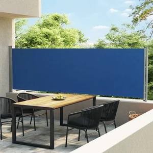 Zatahovací boční markýza 140x600 cm Dekorhome Modrá,Zatahovací boční markýza 140x600 cm Dekorhome Modrá