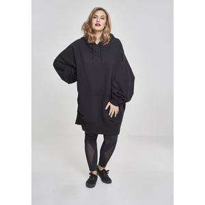 Ladies Long Oversize Hoody black