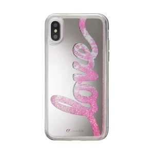 Gelové pouzdro Cellularline Stardust pro Apple iPhone X, motiv Love