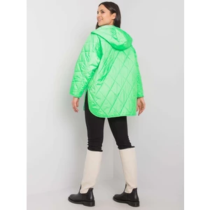 Selah green quilted jacket with hood