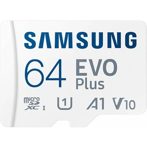 Pamäťová karta Samsung Micro SDXC EVO+ 64GB UHS-I U1 (130R) + SD adaptér (MB-MC64KA/EU) pamäťová karta • kapacita 64 GB • UHS-I U3 • trieda 10 • rýchl