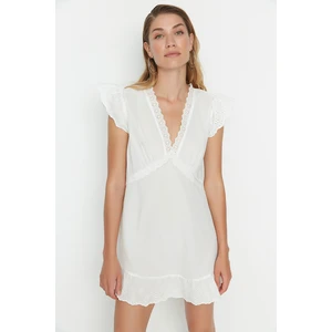 Trendyol White Lace Detailed Beach Dress