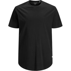 Jack&Jones PLUS Pánské triko JJENOA Long Line Fit 12184933 Black 4XL