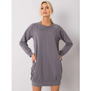 Dark gray cotton dress