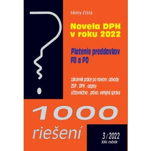 1000 riešení 3/2022 – Novela zákona o DPH