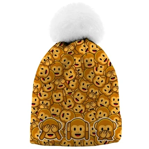 Mr. GUGU & Miss GO Woman's Three Wise Monkeys Beanie WB21WH 2228