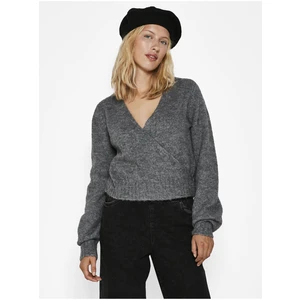 Grey Wrap Sweater Noisy May Coco - Women