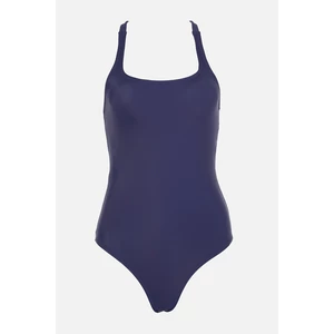 Trendyol Navy Blue U-Neck Swimsuit