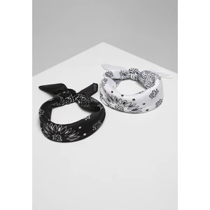 Satin Bandana 2-Pack Black/white