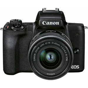 Systémový fotoaparát Canon EOS M50 Mark II EF-M 15-45 STM Kit, 24.1 Megapixel, černá