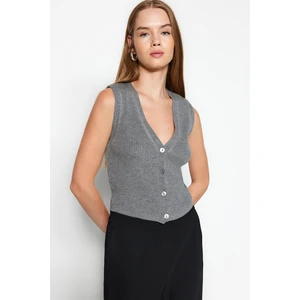Trendyol Gray Premium Yarn / Special Yarn Knitwear Sweater