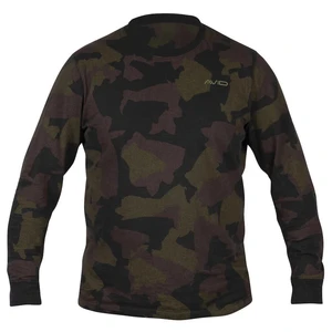 Avid carp tričko s dlhým rukávom distortion camo lite t-shirt long sleeve - s