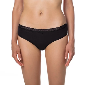 Bellinda <br />
FANCY COTTON HIPSTER - Women's hipster panties with lace trim - black