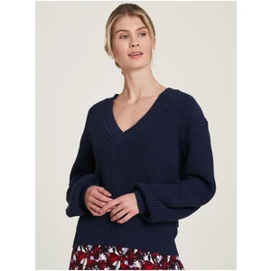 Dark Blue Women's Ribbed Sweater Tranquillo - Women